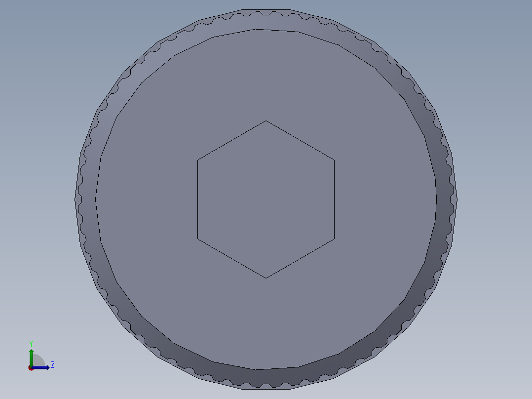 内六角螺螺栓-SB 0.25-20 x 2.SLDPRT左视图