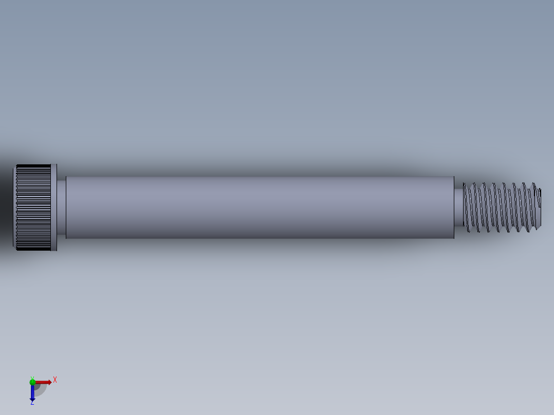 内六角螺螺栓-SB 0.25-20 x 2.SLDPRT俯视图
