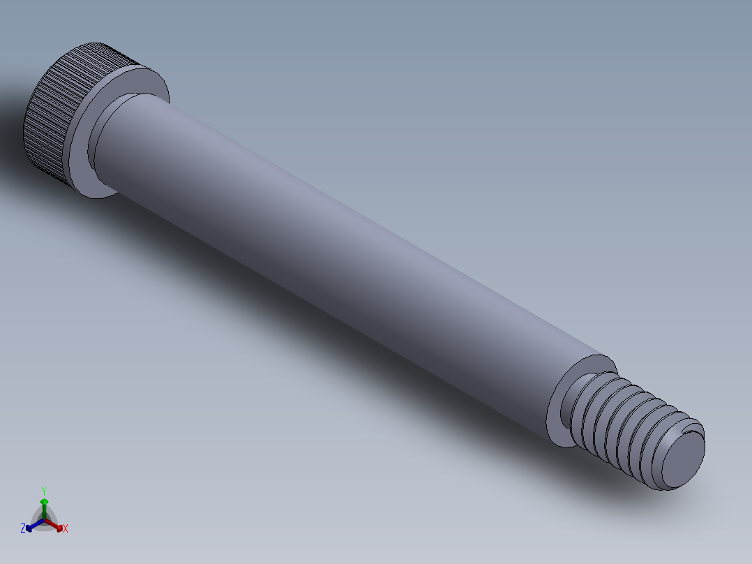 内六角螺螺栓-SB 0.25-20 x 2.SLDPRT正等轴测图