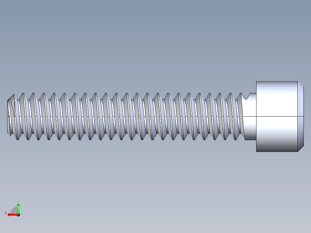 粗螺纹 SHCS 螺钉-SHCS 10-24.x1.STEP后视图