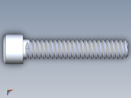 粗螺纹 SHCS 螺钉-SHCS 10-24.x1.STEP俯视缩略图
