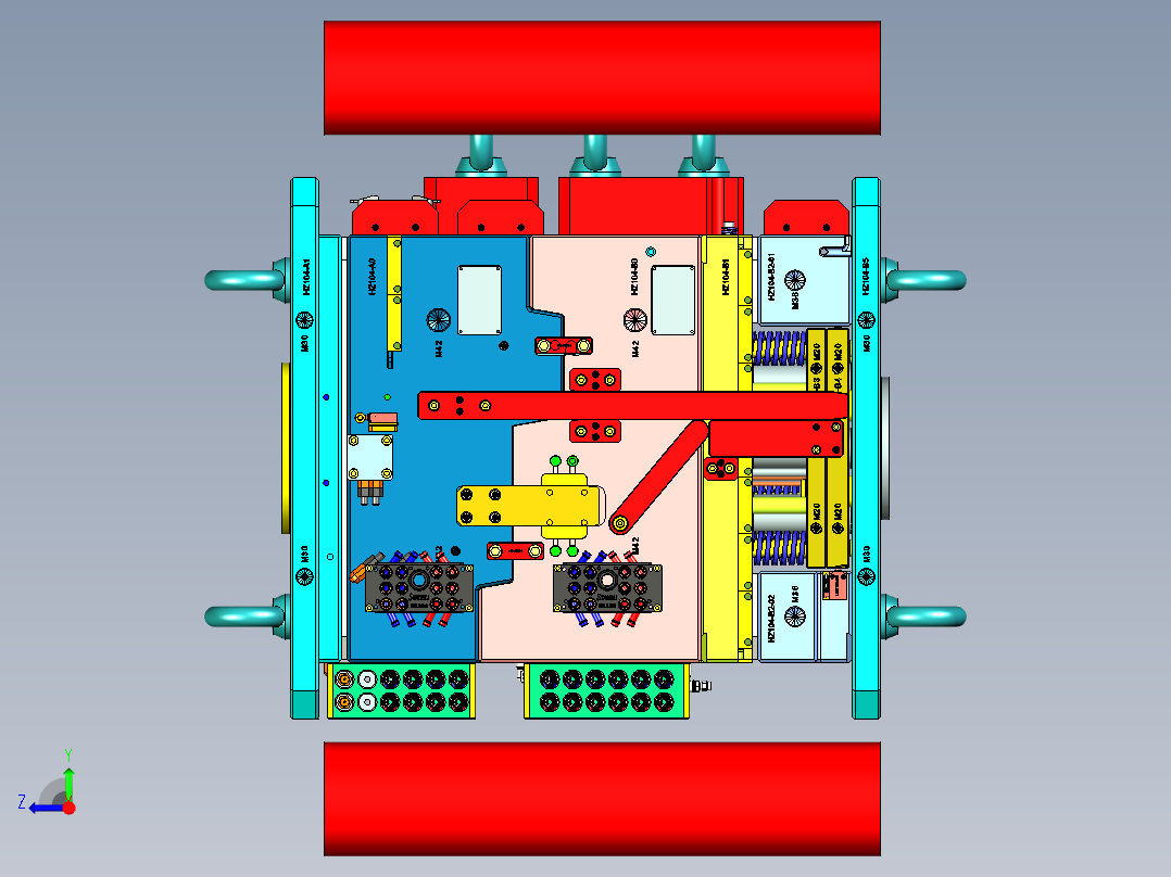 迈腾汽车日间行车灯底壳注塑模具设计右视图
