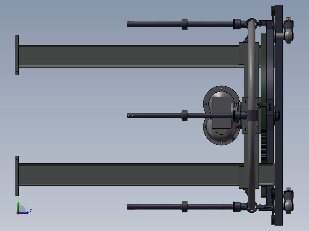 挂蜡、浸漆、镀层环形循环线左视图