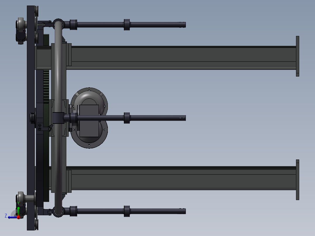 挂蜡、浸漆、镀层环形循环线右视图