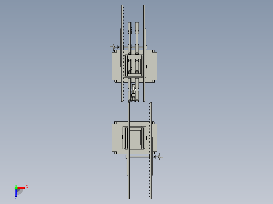 压缩摩擦试验机俯视图
