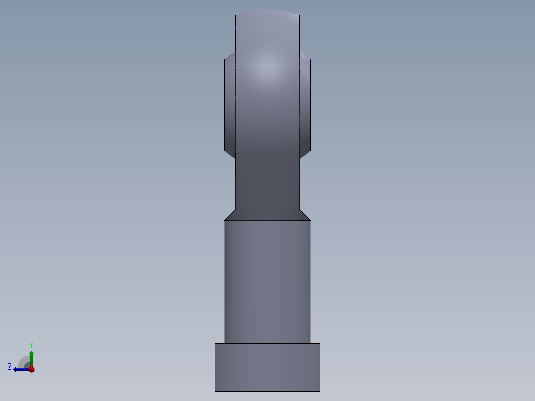 鱼眼轴承活结螺栓右视图