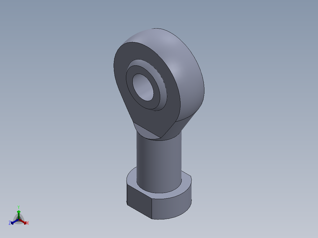 鱼眼轴承活结螺栓正等轴测图
