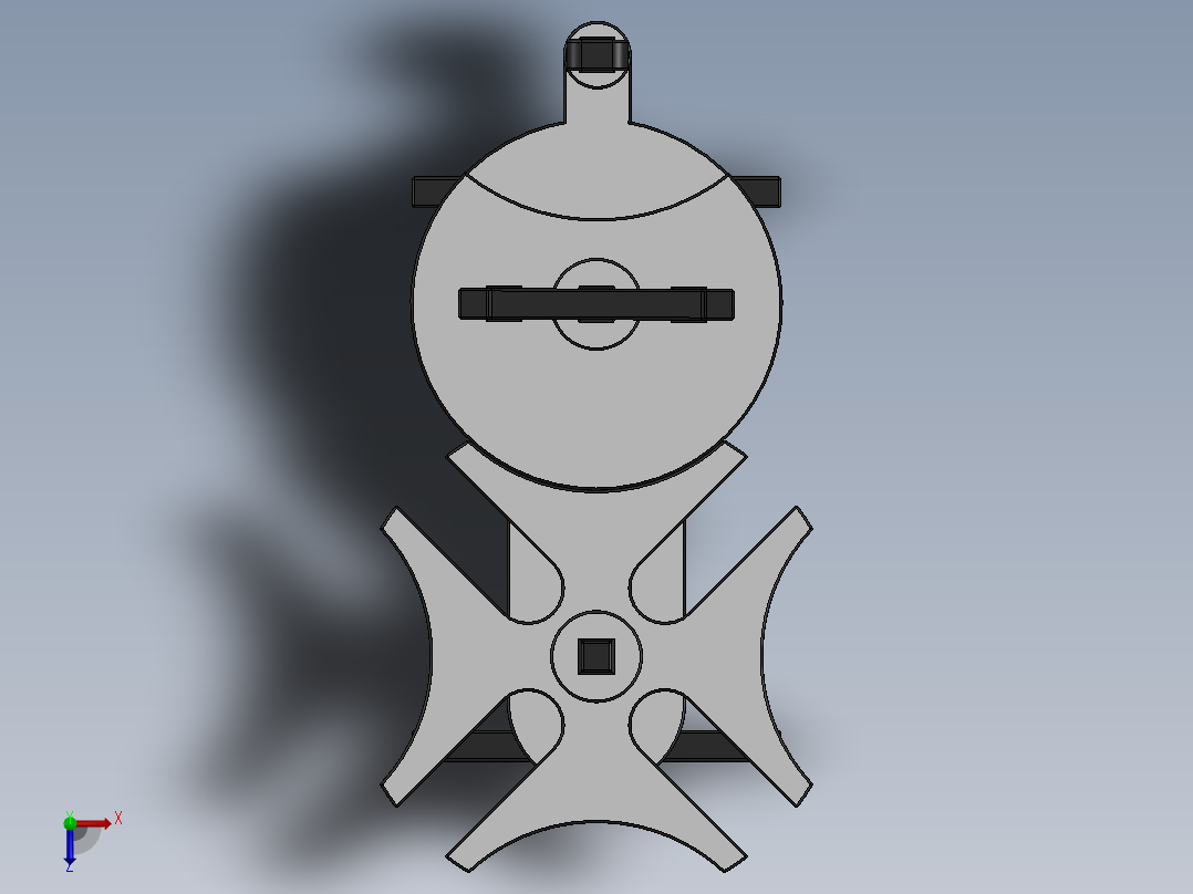 激光下料拼图棘轮间歇机构AutoCAD, Autodesk 3ds Max, Parasolid, SOLIDWORKS 2016, STEP _ IGES俯视图