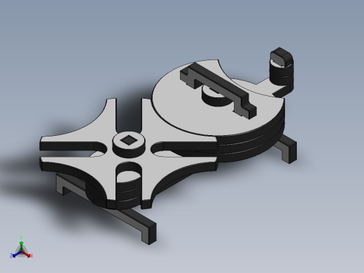 激光下料拼图棘轮间歇机构AutoCAD, Autodesk 3ds Max, Parasolid, SOLIDWORKS 2016, STEP _ IGES正等轴测缩略图