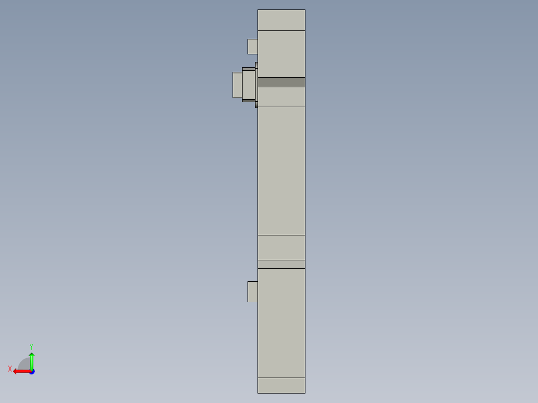 基恩士FS-V20R_kc图纸模型后视图