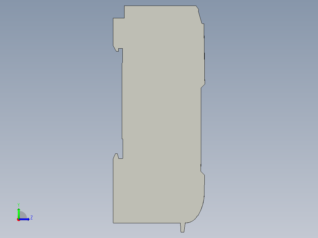 基恩士FS-V20R_kc图纸模型左视图