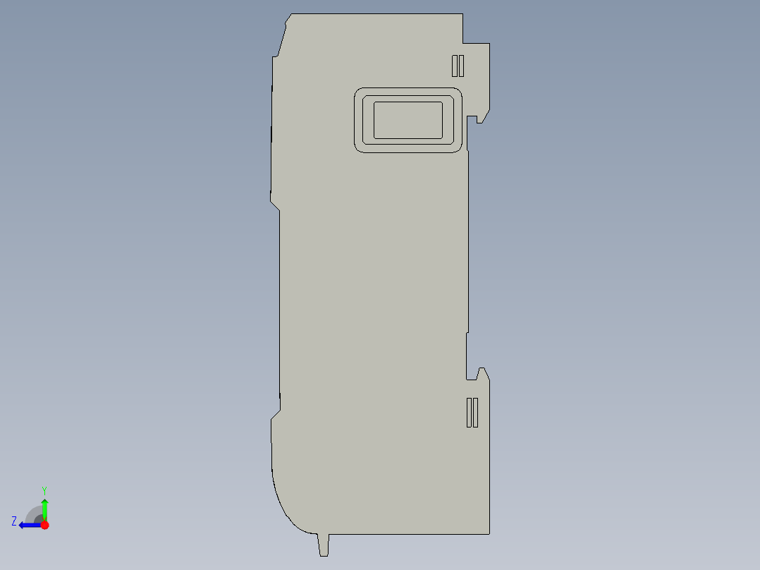 基恩士FS-V20R_kc图纸模型右视图