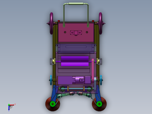推动式路面垃圾清扫小车三维俯视缩略图