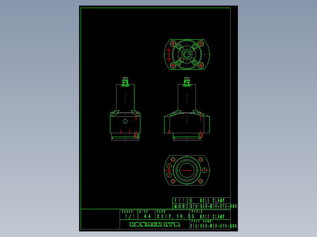 KOSMEKSFA1000-M1N-070-H60多系列多零件图纸模型多系列多零件图纸模型