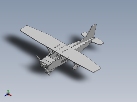 激光下料拼图飞机CAD-SolidWorks-X_T格式正等轴测缩略图