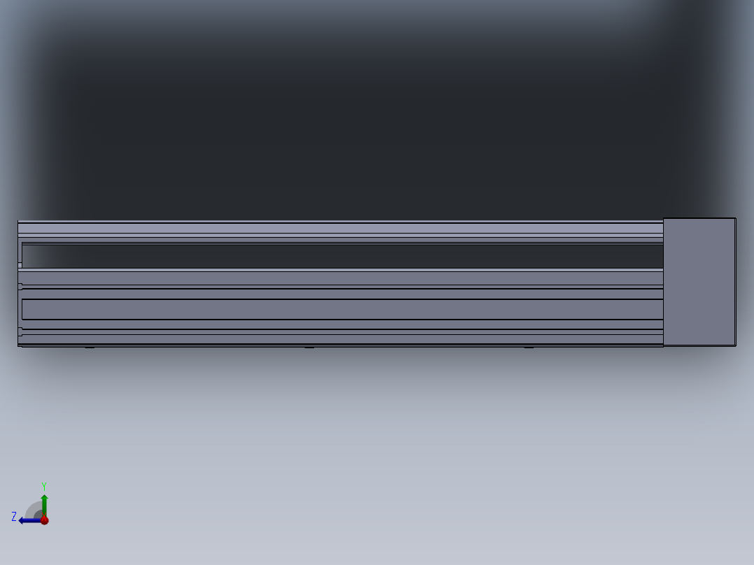 直线模组LHA22-1-可变-L设计图纸右视图