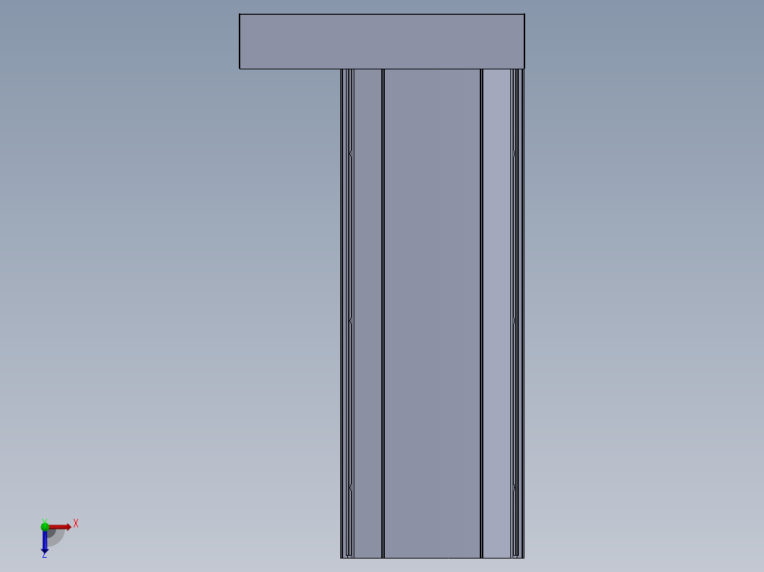 直线模组LHA22-1-可变-L设计图纸俯视图