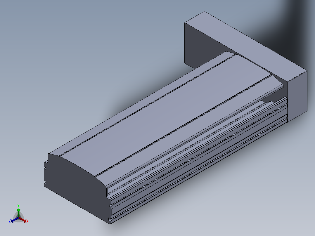 直线模组LHA22-1-可变-L设计图纸正等轴测图