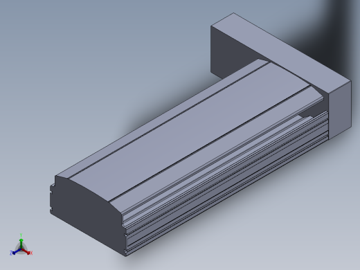 直线模组LHA22-1-可变-L设计图纸正等轴测缩略图