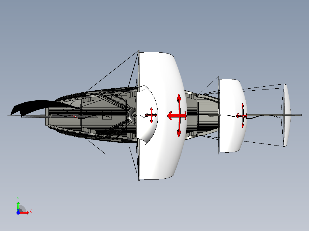 Santa Maria帆船设计前视图