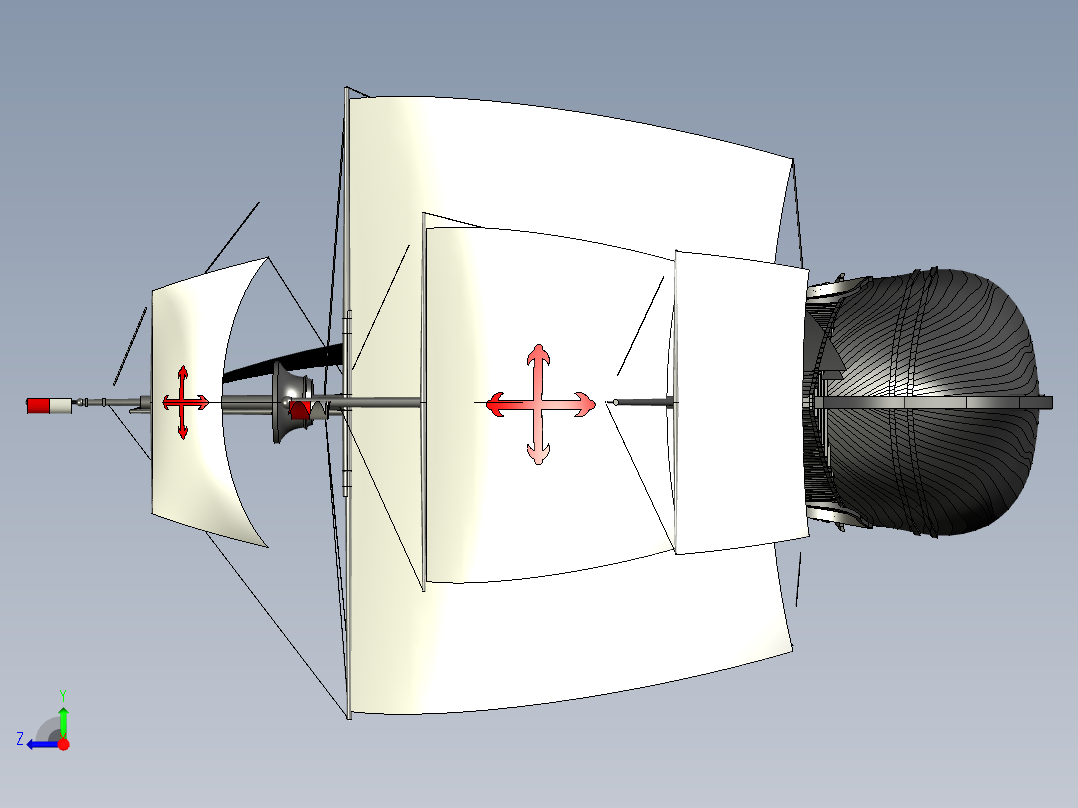 Santa Maria帆船设计右视图