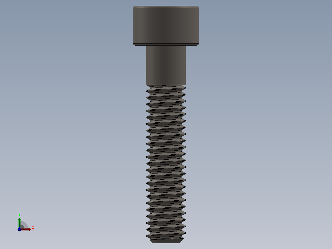 Screw_DIN_912_M6x30_A2.SLDPRT公制内六角螺钉前视图