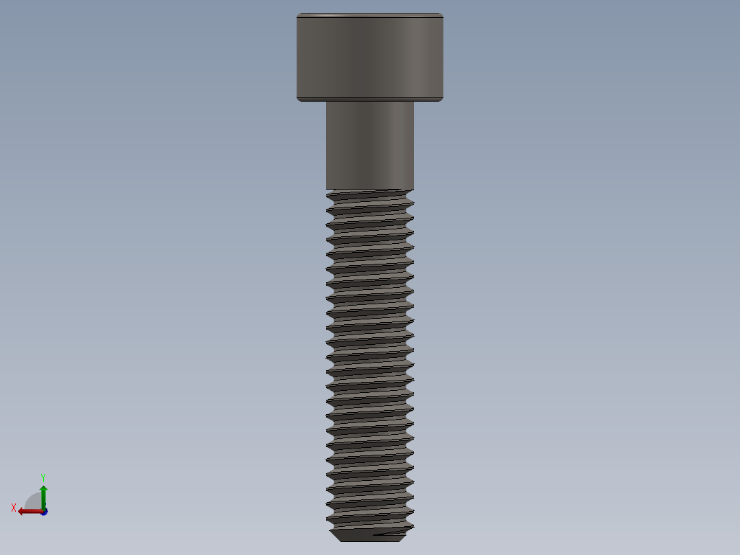 Screw_DIN_912_M6x30_A2.SLDPRT公制内六角螺钉后视图