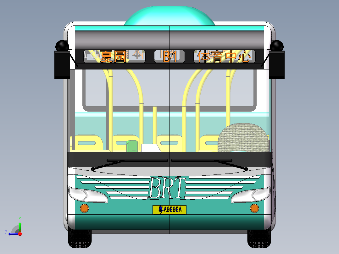 公交车 sw14右视图