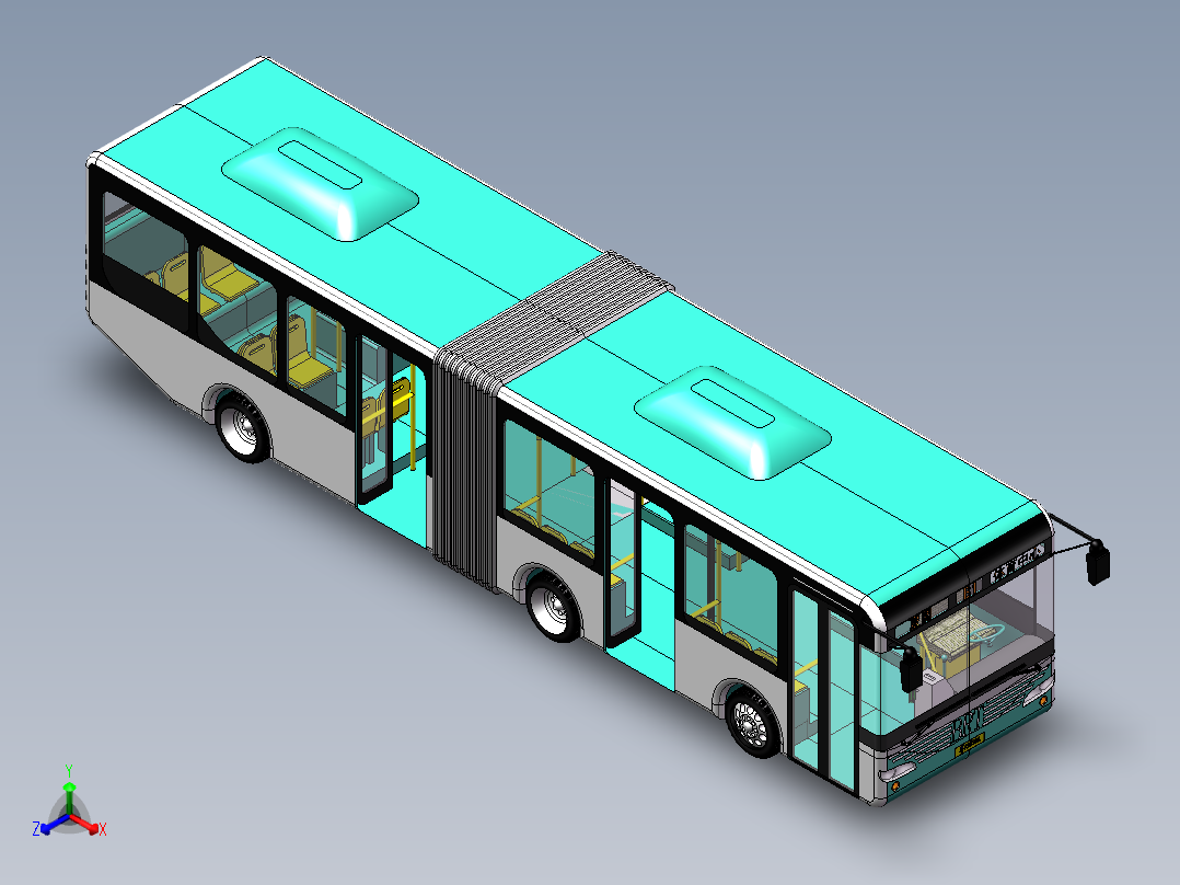 公交车 sw14正等轴测图