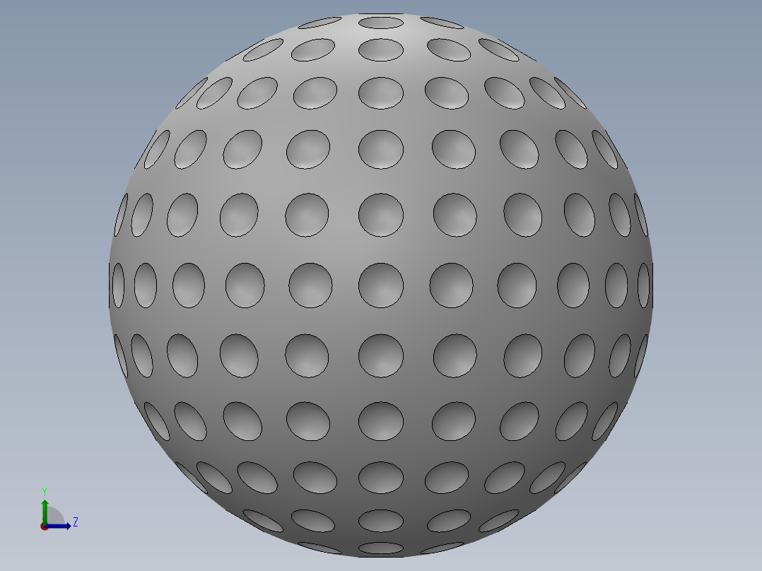 高尔夫球、高尔夫球小车、高尔夫球装备golf-ball-3d-modeling-1 4 SW.zip左视图