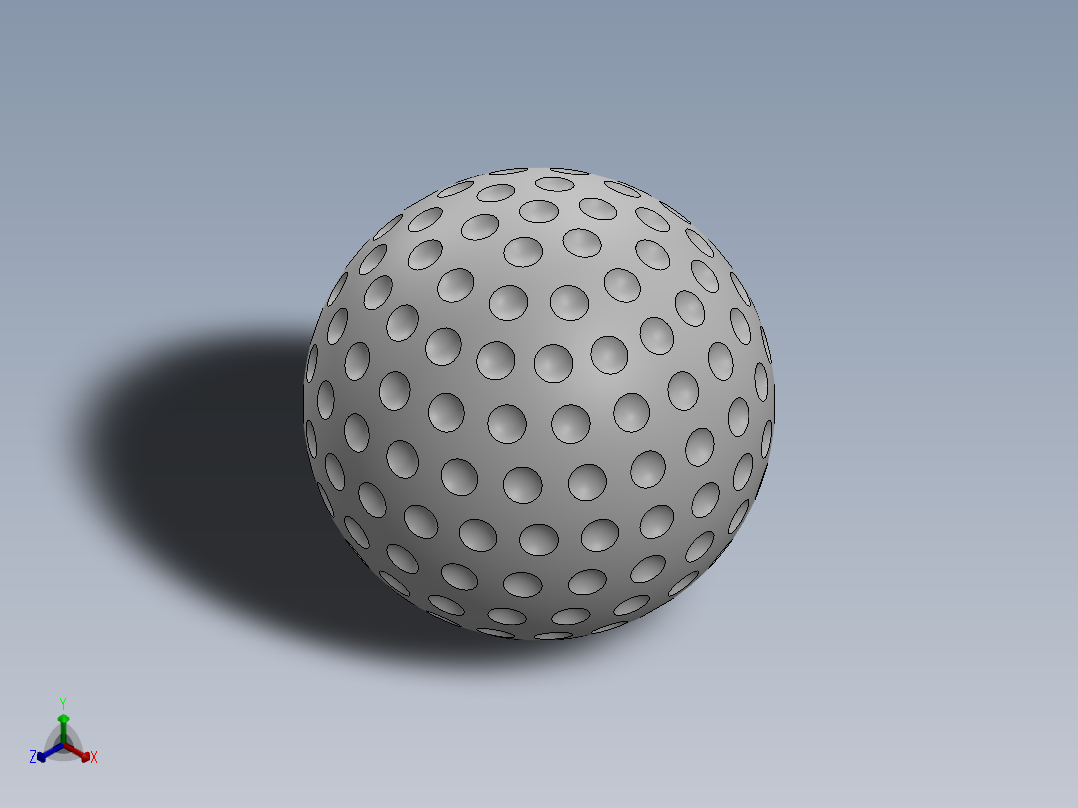 高尔夫球、高尔夫球小车、高尔夫球装备golf-ball-3d-modeling-1 4 SW.zip正等轴测图