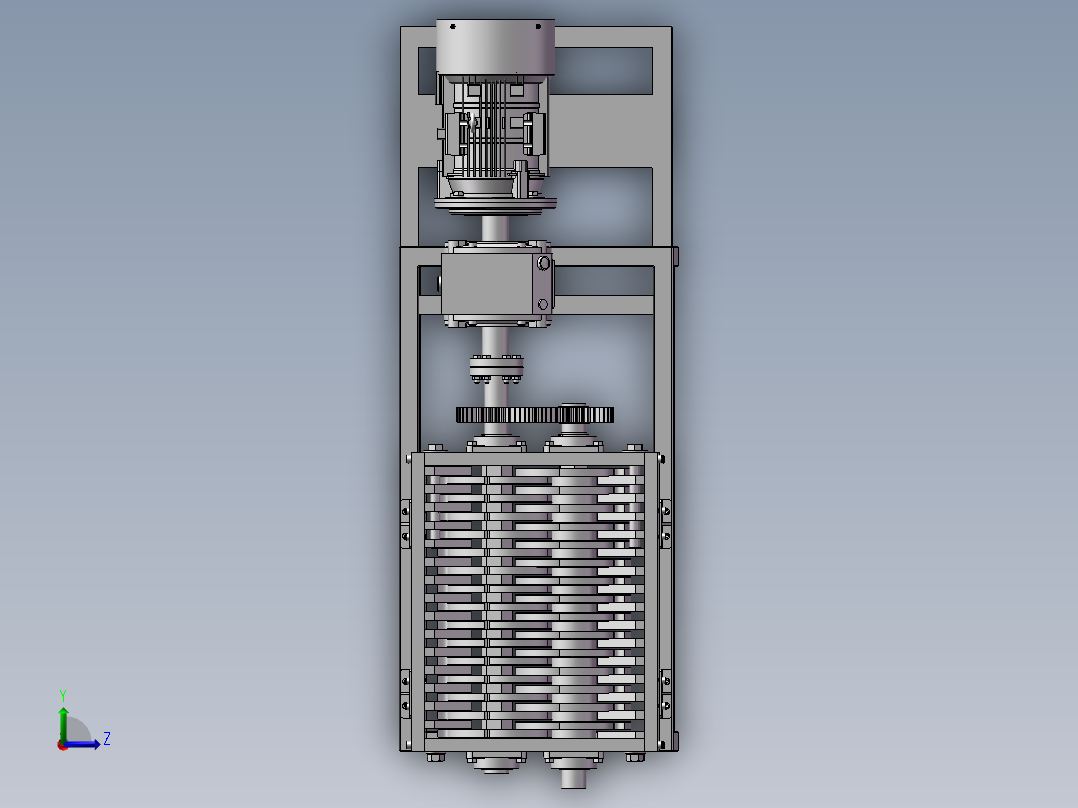 破碎机、单电机双轴撕碎机左视图