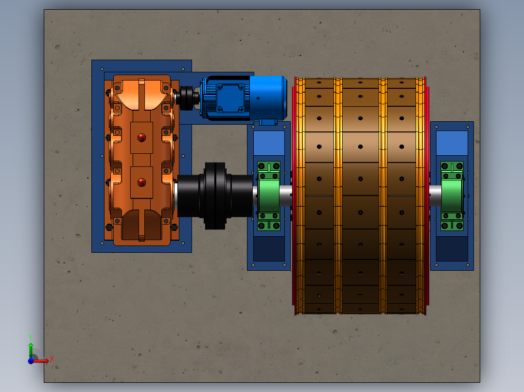 1.8m提升机演示模型装配图 1183285前视图