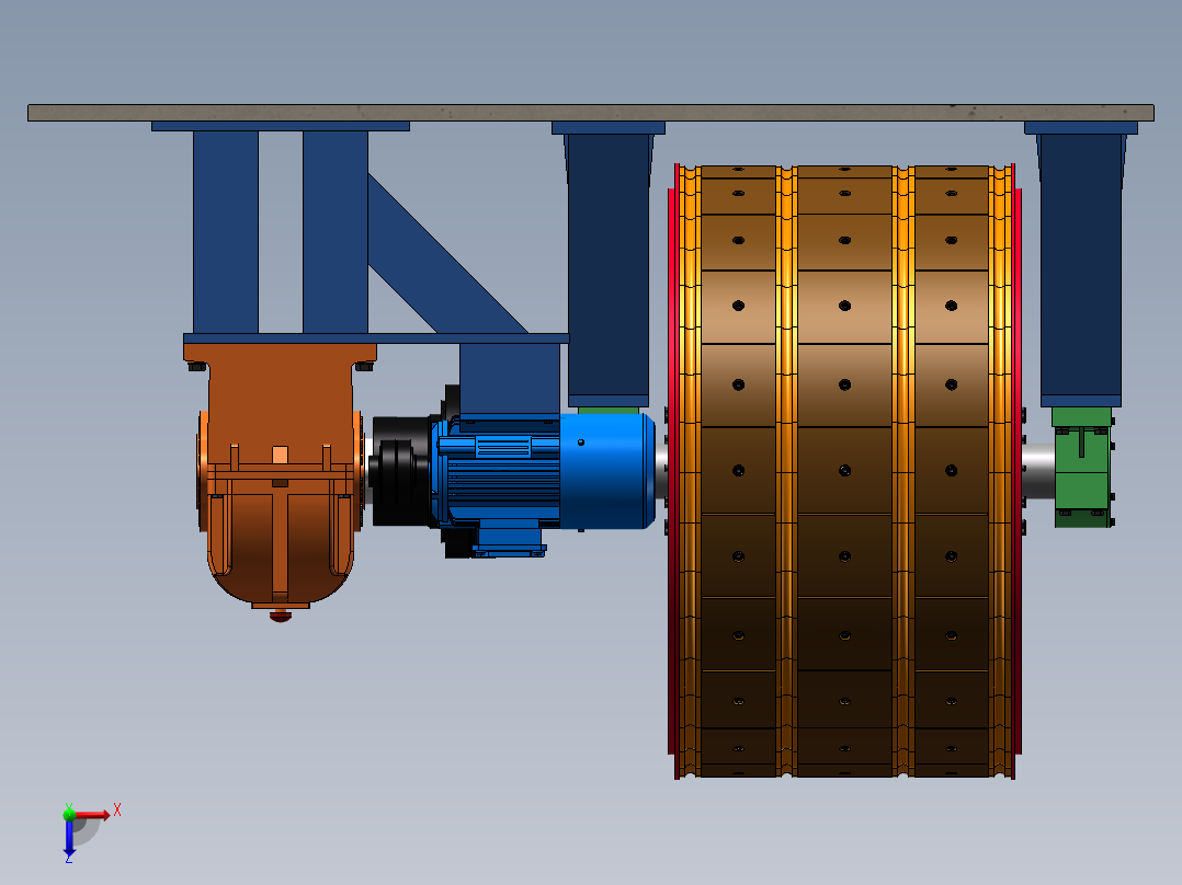 1.8m提升机演示模型装配图 1183285俯视图