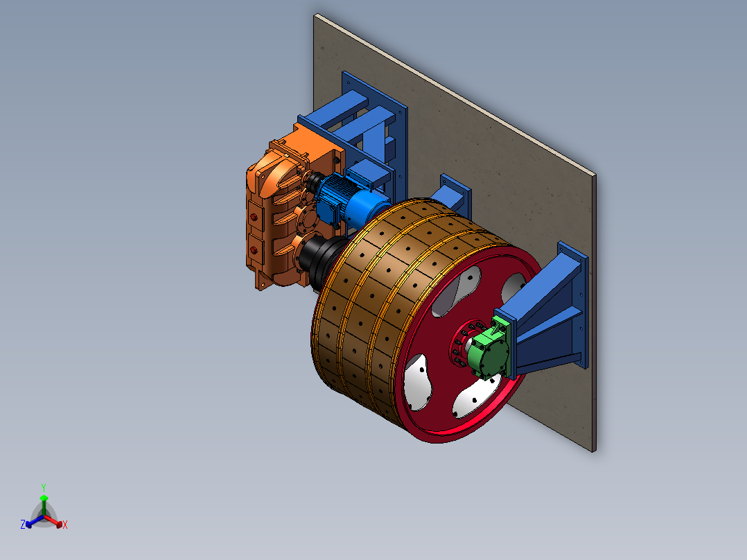 1.8m提升机演示模型装配图 1183285正等轴测图