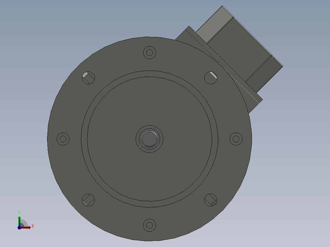 交流感应电机1.5马力3安培3相前视图