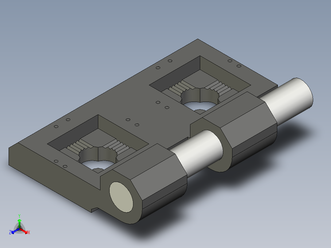 迎宾长凳正等轴测图