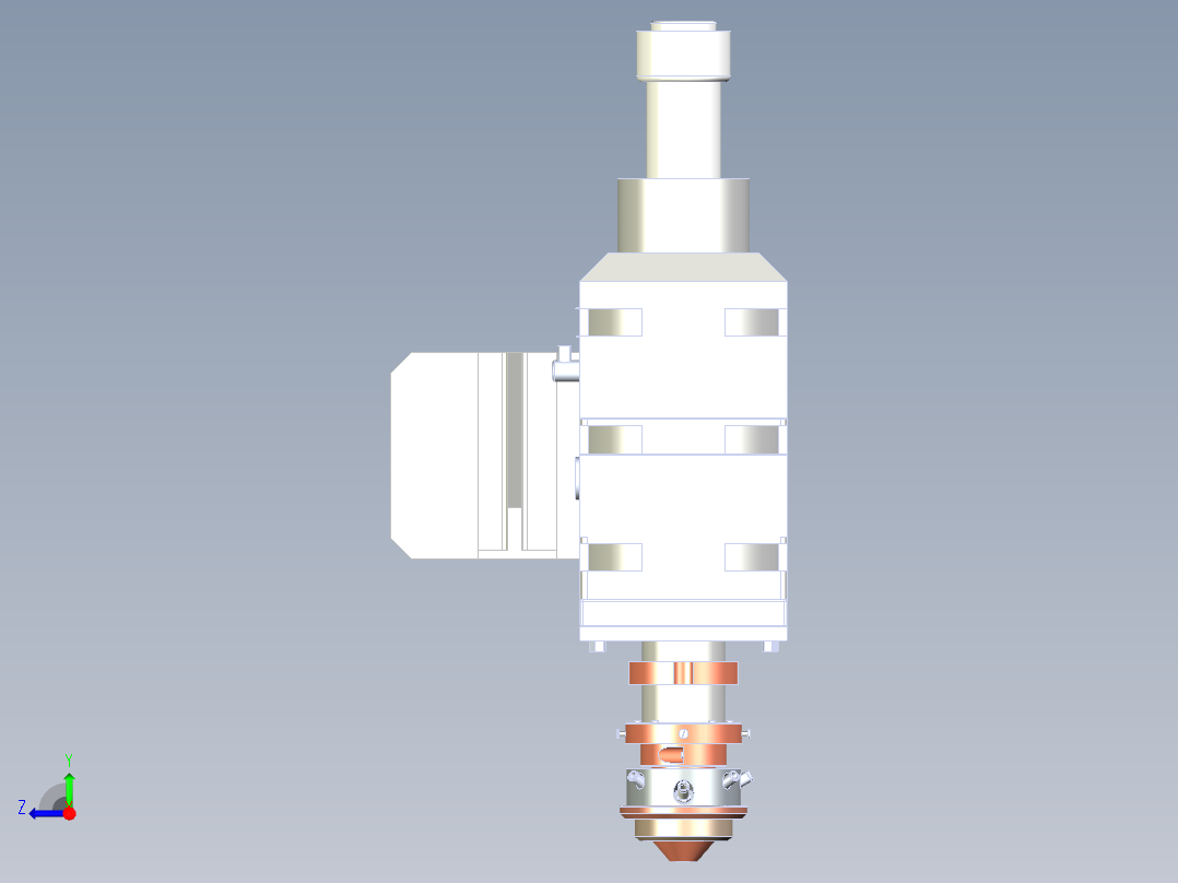激光熔覆头右视图
