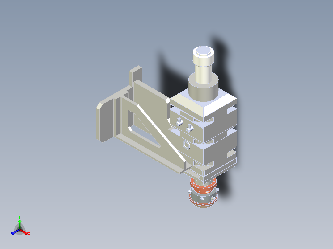 激光熔覆头正等轴测图
