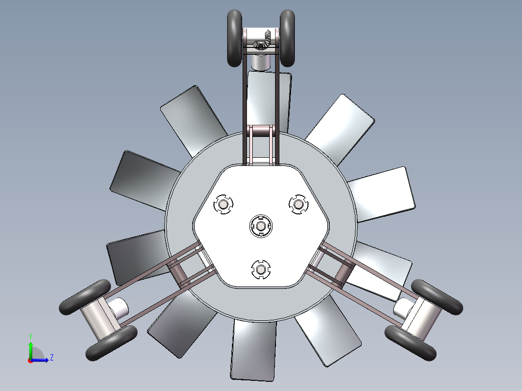 管道机器人管道清理机器人左视图