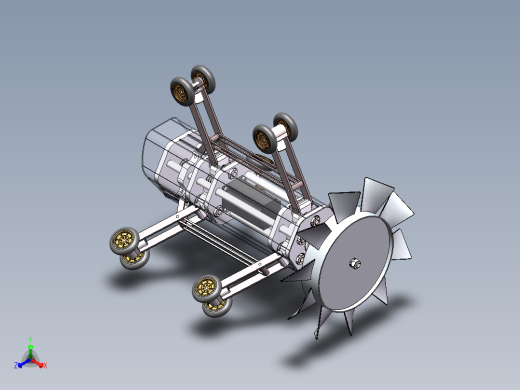 管道机器人管道清理机器人正等轴测缩略图