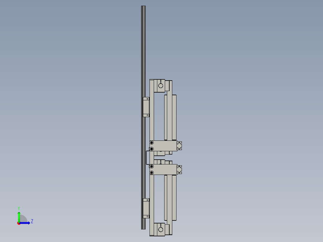 杯盖放置模组1左视图