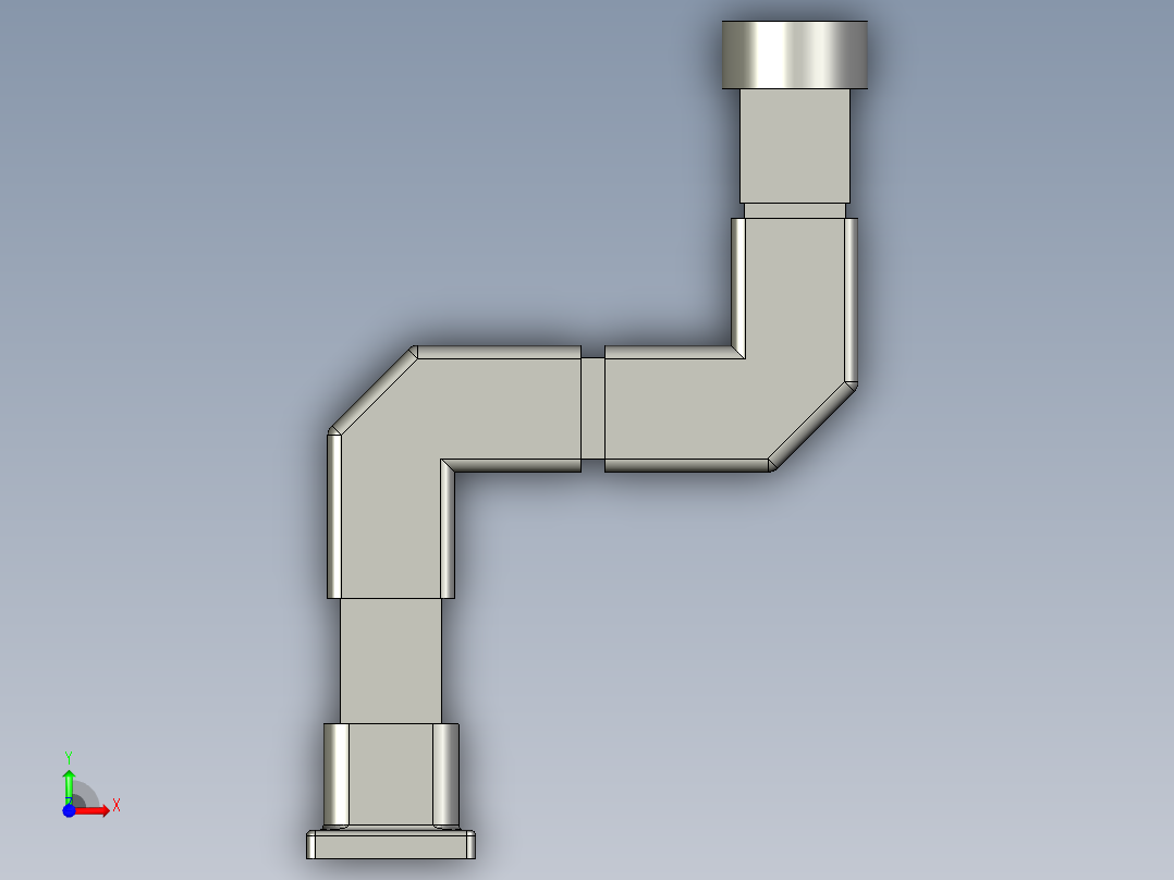 拐弯中型悬臂组件前视图