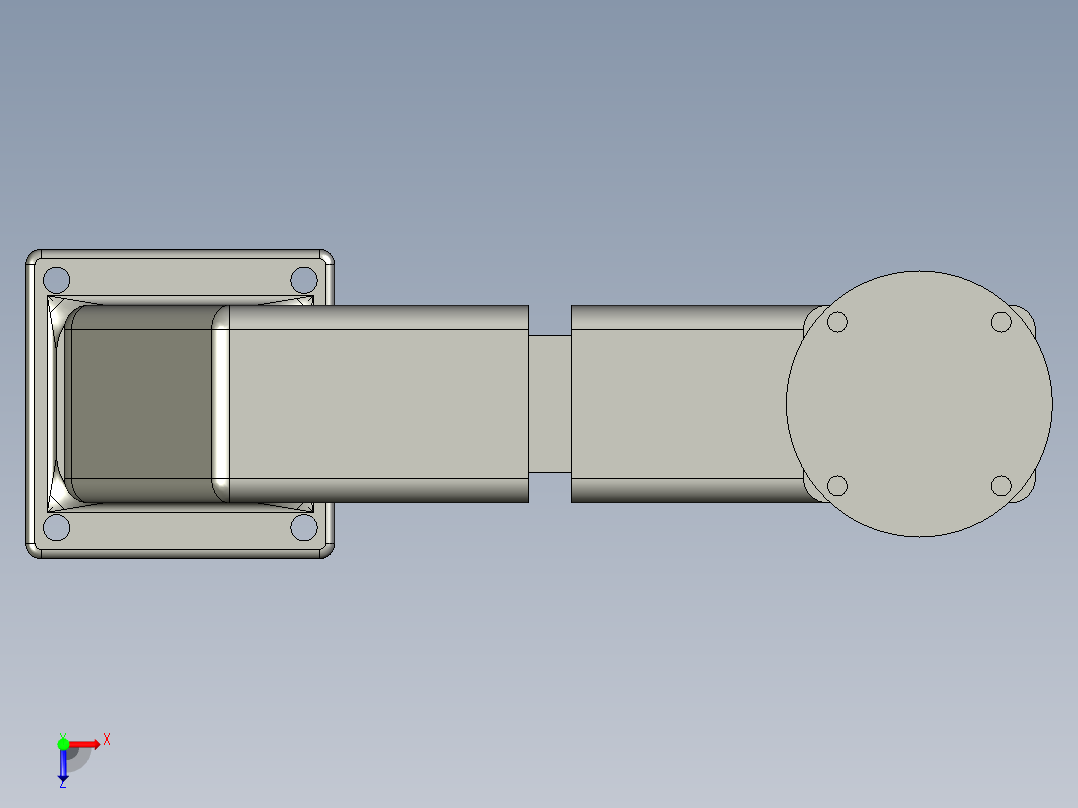拐弯中型悬臂组件俯视图