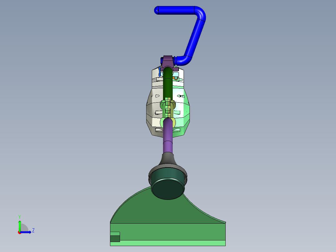 草坪修剪器的切割头左视图