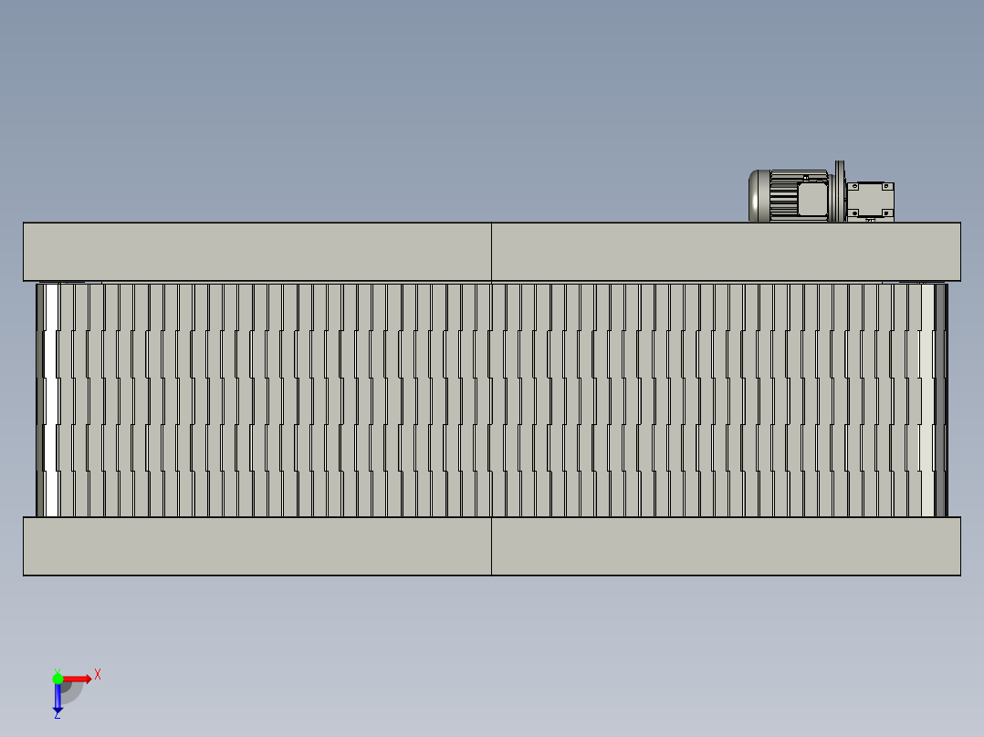 固废输送用链板机俯视图