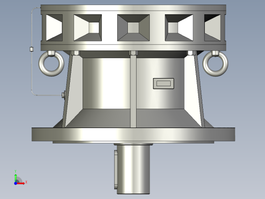 BY(Y)型卧式单级外形摆线针轮减速机(化工部标准)BLY3-59-22_减速机2前视缩略图