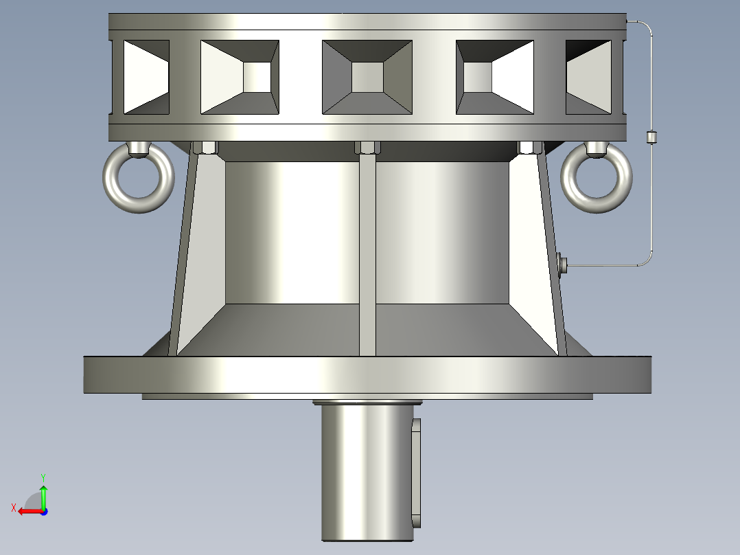 BY(Y)型卧式单级外形摆线针轮减速机(化工部标准)BLY3-59-22_减速机2后视图