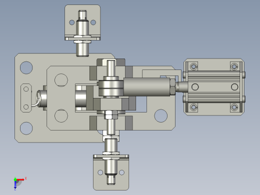 安全挂钩机构装配体俯视缩略图
