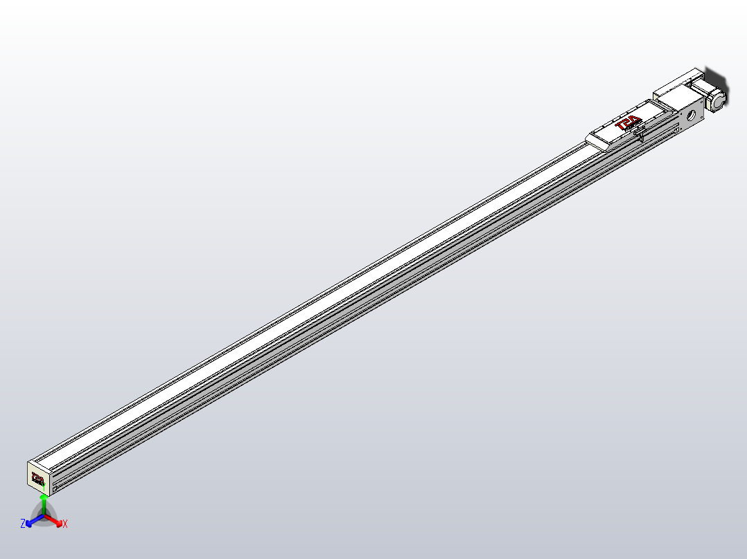伺服电机集成皮带传动直线执行器TPA-OCB-120-224-L2850-MR-P75-N3主视图